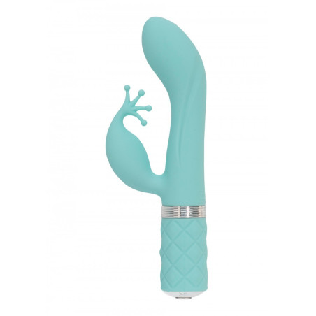Vibratore vaginale rabbit doppio stimolatore clitoride in silicone dildo fallo vibrante pink