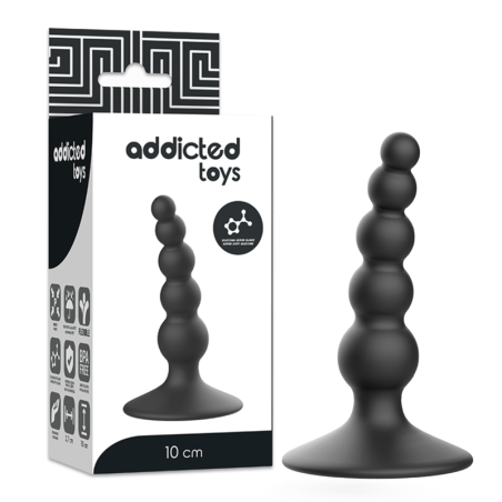 Plug sessuale anale con ventosa nero Addicted Toys