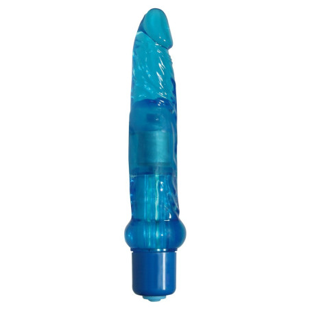 Anal jelly blue slim dildo