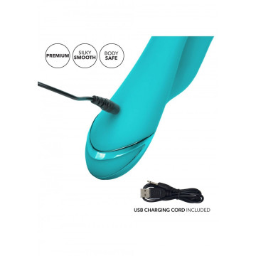 Vibratore rabbit vaginale doppio in silicone dildo fallo vibrante con stimolatore clitoride