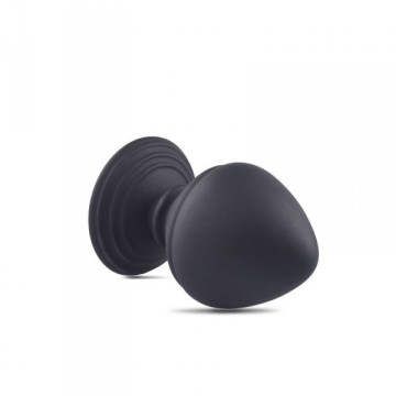 Plug anale fallo con ventosa in silicone nero butt dildo black pine realistico per donna e uomo