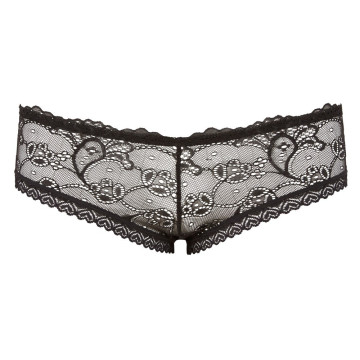 Slip sexy in pizzo trasparente per donna coulotte con strass mutande nere