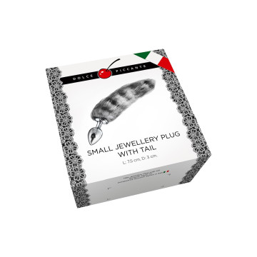 Plug anale con coda JEWELLERY SMALL SILVER