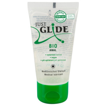 lubrificante gel intimo Anale bio just glide a base acqua salva preservativo 50 ml