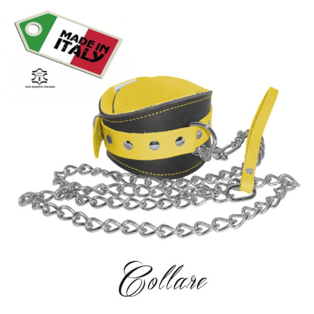 collare con guinzaglio in vera pelle costrittivo bondage sexy toys uomo donna