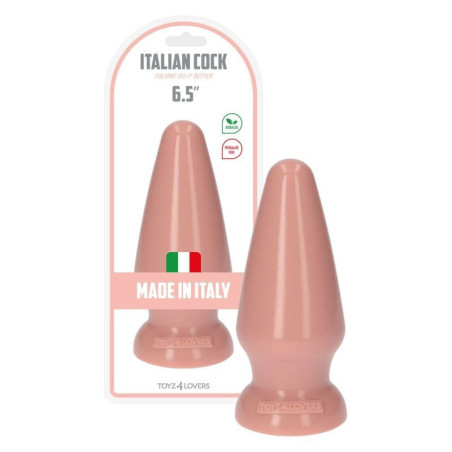 Anal plug con ventosa Italian Cock 6.5'' Flesh